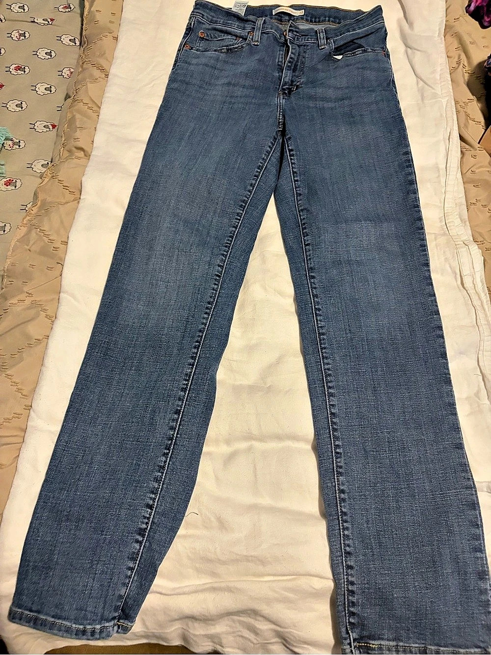 Levi's 724 High Rise Straight Leg Jeans Waist 30 Blue